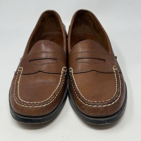 LL Bean Penny Loafers Mens 8.5 D Tan Brown Leather Slip On Dress Casual Shoes main image 7